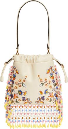 Etro Kalispera Embroidered Leather Shoulder Bag in W4567 Print On White Base at Nordstrom