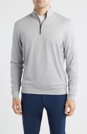 Johnnie-O Kanan Quarter Zip Pullover in Seal at Nordstrom, Size Xx-Large