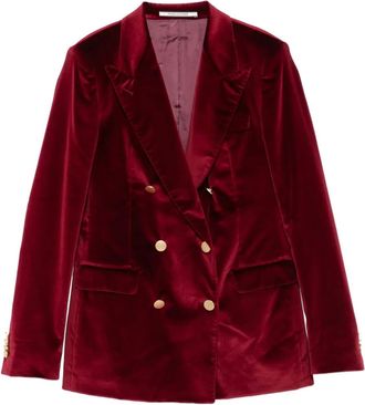 Tagliatore Giacca doppiopetto in velluto - Rosso