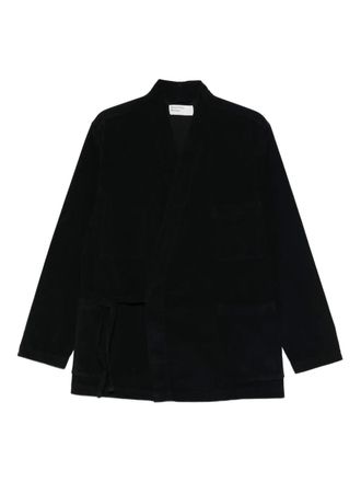 Universal Works Ribfluwelen wikkelblazer - Zwart