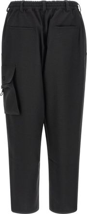 Yohji Yamamoto Mens Black Polyester Cargo Pants