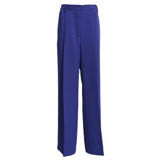 Dries Van Noten Straight-Leg Trousers in Blue Polyester