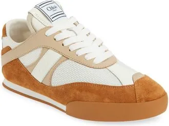 Chlo&eacute; Kick Low Top Sneaker in Rusted Brown at Nordstrom, Size 10Us