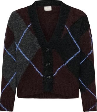 Kaffe Truien - Dames - Vesten - Veelkleurig - XL - Leer - Truien & Vesten