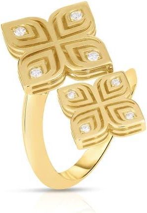 Roberto Coin Arabesque Flowers Diamond Ring in Yellow Gold at Nordstrom, Size 6.5
