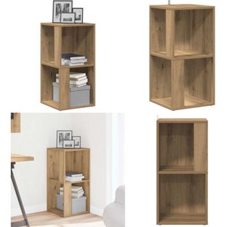 vidaXL Mobile Angolare Rovere Artigianale 33x33x67 cm in Truciolato - Mobile per oggetti - Armadio in truciolato