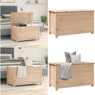 vidaXL Contenitore Portaoggetti 80x40x45,5cm Legno Massello Pino - Contenitore in legno - Contenitore in pino