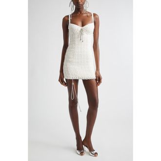 Area Tweed Lady Minidress in Cream White at Nordstrom, Size X-Small