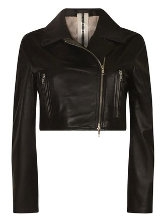 s.w.o.r.d Cropped leren jack met rits - Zwart
