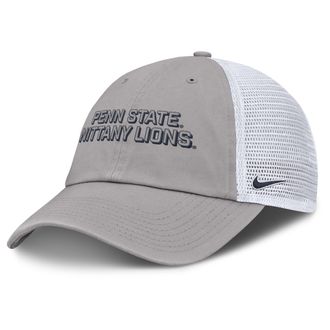 Nike Penn State On-Field Club Gameday Nike Mens College Trucker Adjustable Hat in Grey | NC3308KSPSN-YLP