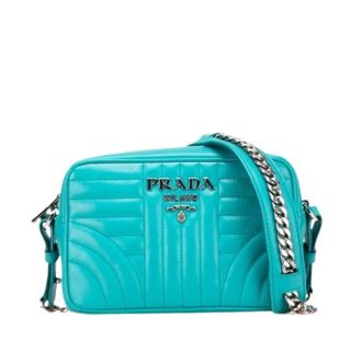 Prada Pre-owned Cross Body Bags, female, Blue, Size: ONE SIZE Pre-owned Diagramme Crossbody Bag