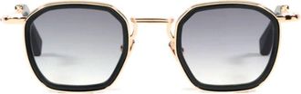 John Dalia Leo Geometric Gold-tone Sunglasses with Gradient Lenses