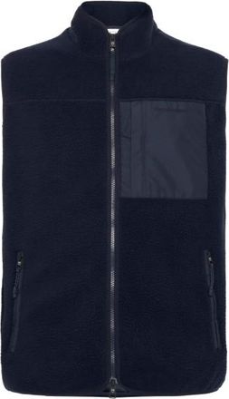 Knowledge Cotton Apparel ED Adv. Loose Fit Zip Fleece Vest Fleecegilet für Herren | blau