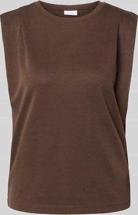 Jake*s Top aus Modal-Mix mit Rundhalsausschnitt in Dunkelbraun, Gr&ouml;&szlig;e XXL