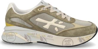 Premiata Green Color Block Sneakers