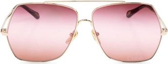 Chlo&eacute; Zonnebril - Dames - Zonnebrillen - Geel - 62 MM - Accessoires