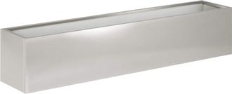 vidaXL Macetero De Jard&iacute;n Plateado 100 X 20 X 20 Cm Acero Inoxidable Vidaxl