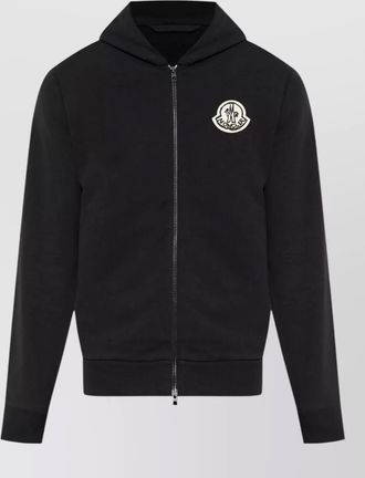 Moncler cotton zip-up hooded jacket