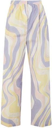 8 by YOOX COTTON PRINTED HIGH-WAIST TROUSERS