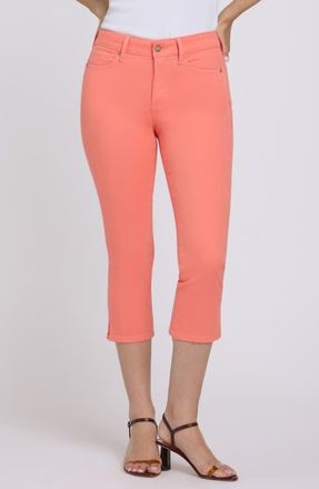 NYDJ Chloe Side Slit Crop Jeans in Peachiness at Nordstrom, Size 10