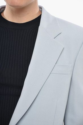 Stella McCartney Blazer in Misto Lana con Tasche ad Aletta e Spacco Posteriore Stella McCartney
