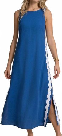 Southern Tide Zalia Side Stripe Maxi Dress In Nautical Blue