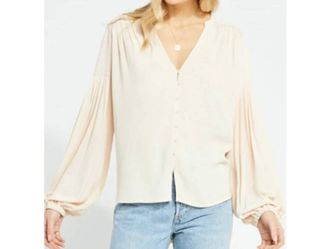 Gentle Fawn Rosemarin Rayon Crepe Blouse In Rosewater