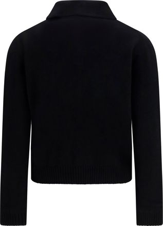 Givenchy Womens Wool And Cashmere Polo Sweater Black