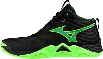 Mizuno Wave Momentum Elite Mid - Heren - Fitnessschoenen - Zwart - 47 EU - Leer - Fitness