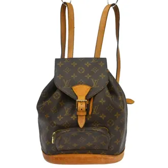 Louis Vuitton Vintage Montsouris Backpack Monogram Canvas Brown Canvas Backpack Bag (Pre-Owned)