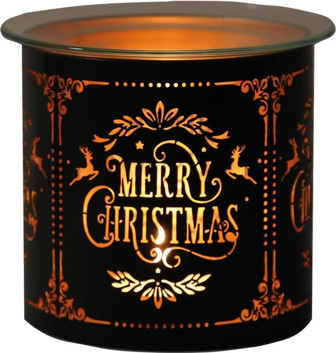 Woodbridge Candle Teelicht Duftlampe | Baubles Black & Gold | Aromalampe für Duftwachs | Deko Duftöl Lampe | Stimmungsvolle Raumduft Lampe | Geschenkidee Weihnachten | ab 14,95 €