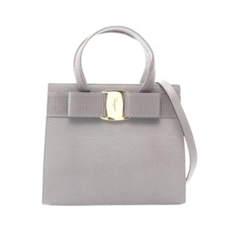 Ferragamo Pre-owned Handbags, female, Gray, Size: ONE SIZE Pre-owned Handbag