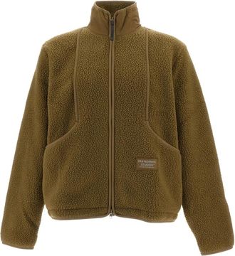 Pas Normal Studios Off-Race Pile Fleece Jas - Heren - Fleece jassen - Bruin - XL - Polyester - Fitness