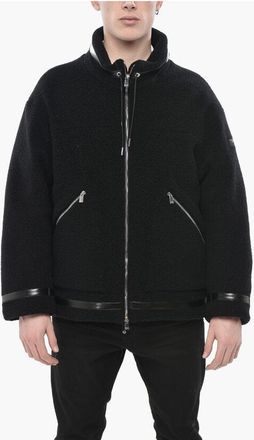 Tatras Solid Down Jacket with Mixed-Wool Exterior and Faux-Leather size Xl