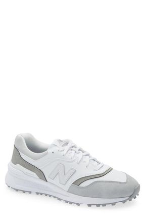 New Balance 997 SL Waterproof Spikeless Golf Shoe in Light Grey at Nordstrom, Size 11.5