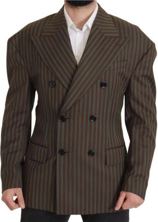 Dolce & Gabbana Dubbele Rij Blazer - Heren - Blazers - Veelkleurig - L - Wol - Jassen