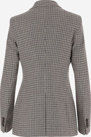 Tagliatore Womens Jacket Wool-Blend Double-Breasted Grey