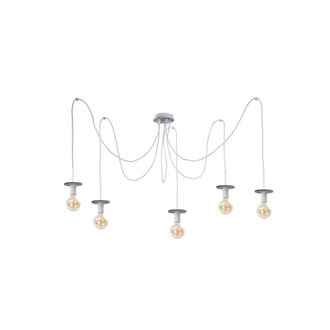 Netlighting Saturn Cluster Pendant Ceiling Light Grey 5x E27