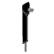 Alma Cerradura De Llave De Superficie 300 Mm Ral 9005 Negro - 241-300-9005