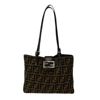 Fendi Pre-owned Zucca Canvas Leather Shoulder Bag - Dames - Pre-owned - Bruin - Maat: ONE Size Leer
