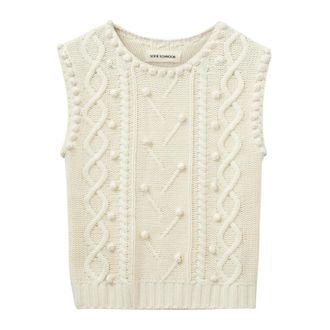 Sofie Schnoor Knitwear, female, White, Size: XS KamelaSW Vest