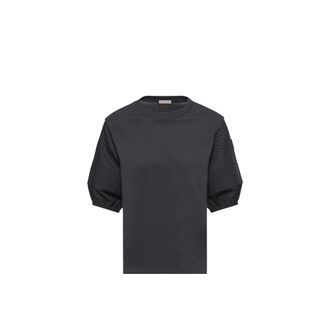 Moncler Moncler Cotton Jersey San Gallo T-shirt, Women, Blue, Size: Xl