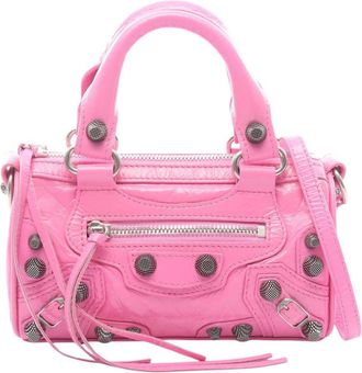 Balenciaga Pre-owned Balenciaga Nano Lambskin Motocross Le Cagole Satchel Ladies 2CKW3QNPL7J8DQEW