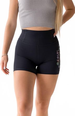 Free People Never Better Logo Bike Shorts In Black