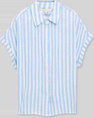 Tom Tailor Regular Fit Bluse aus reiner Viskose in Hellblau, Gr&ouml;&szlig;e 34