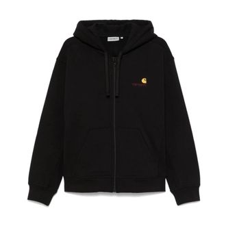 Carhartt Work in Progress Script Jacket 89 Zip-through Sweatshirt - Dames - Vesten met rits - Zwart - L - Katoen - Hoodies & sweatvesten