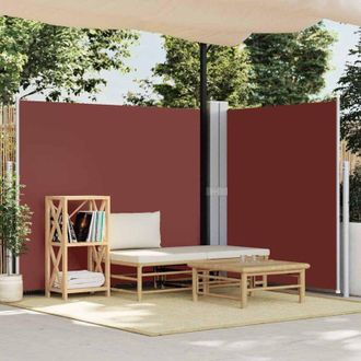 vidaXL Toldo Lateral Retr&aacute;ctil Marr&oacute;n 180x600 Cm Vidaxl
