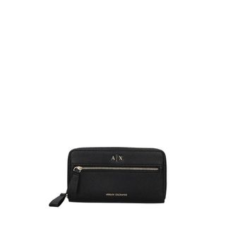 A|X Armani Exchange Wallets & Cardholders, female, Black, Size: ONE SIZE Smooth Finish Wallet
