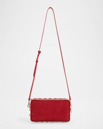 SIMKHAI Amaya Studded Suede & Leather Camera Bag