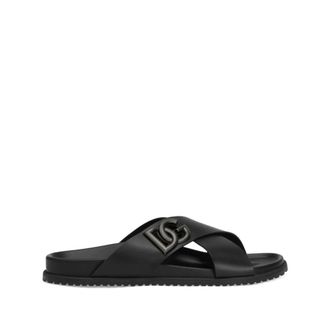 Dolce & Gabbana Sliders, male, Black, Size: 6 US Slide Sandal